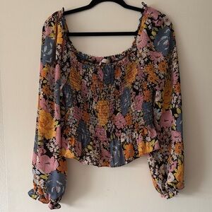 WAYF Floral Smocked Women's Top - Multicolor